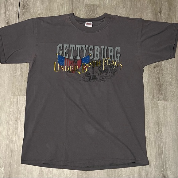 Anvil Other - Gettysburg vintage Graphic Men's T-Shirt - Gray